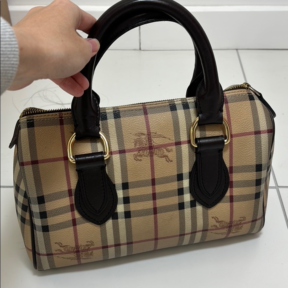 BURBERRY Haymarket Check Coated Canvas Bag